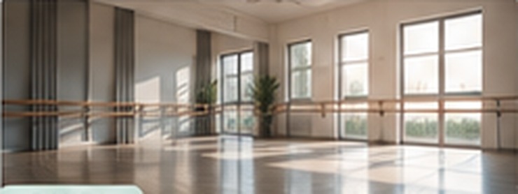 Sala de ensayo de danza vacía